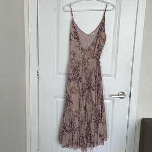 Wilfred pleated wrap midi dress. Size Medium